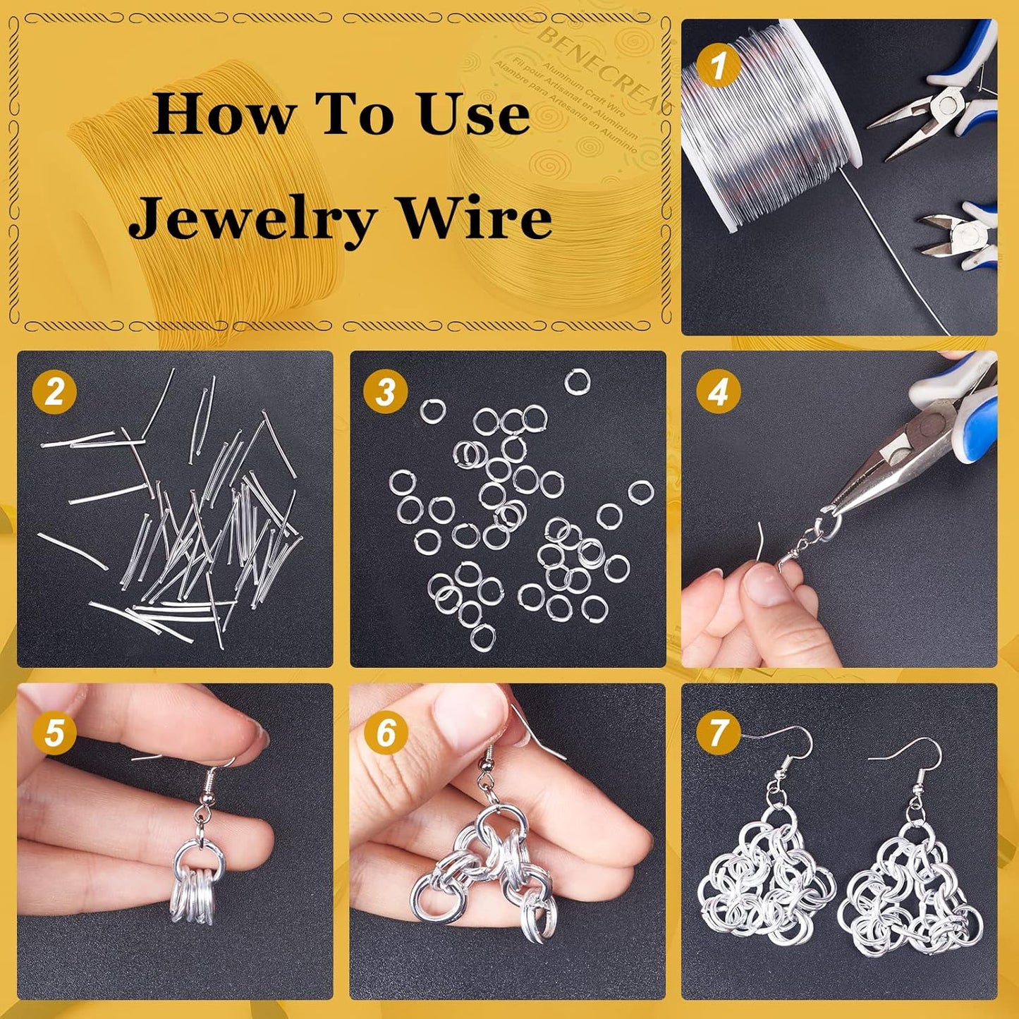 BENECREAT 15 Gauge 220FT Aluminum Jewelry Craft Wire - Anodized Metal Beading Wire for Floral Craft, Gem Wrapping, Necklace & Bracelet Making - Copper Tone