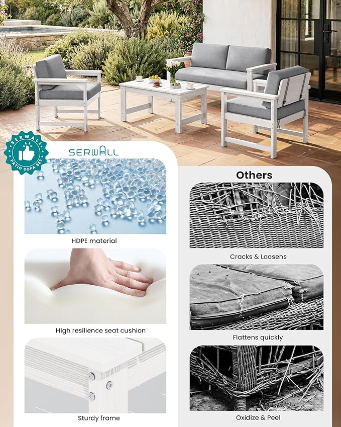 SERWALL HDPE Outdoor Loveseat - Image 9