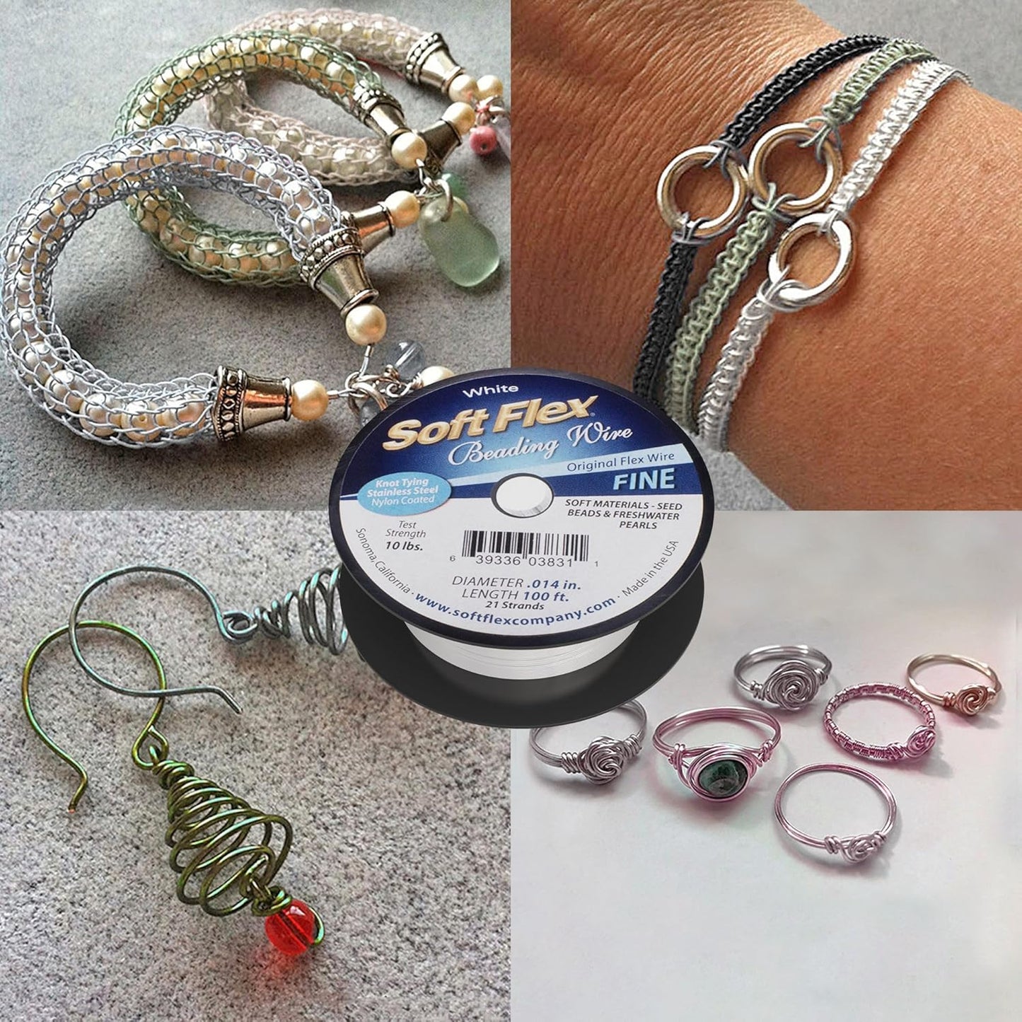 Soft Flex 21 Strand Beading Wire - Fine 0.14 Diameter - 100 Feet Design Wire