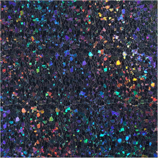 rabbitgoo Blackout Rainbow Window Privacy Film Decorative Stained Glass Diamond Pattern Window Sticker with Iridescent Tint Non-Adhesive Static Cling for Home Office Bathroom, 23.6 x 157.4 inch, Black