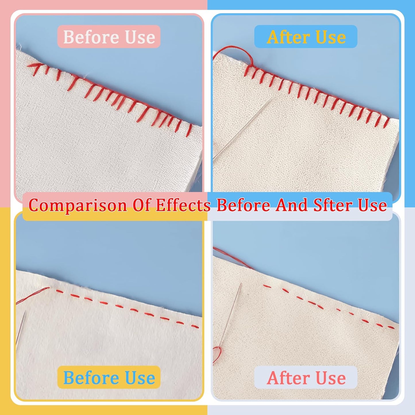 2 PCS Edge Lock Seam Guide, Mini Sewing Finger Ruler for Hand Sewing, DIY Sewing Kit Tool, Sewing Needle Gauge Measuring Guide White, 3mm+4mm