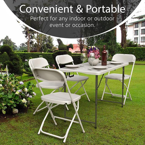 2 Pack of 4 Feet Foldable Table - Image 2