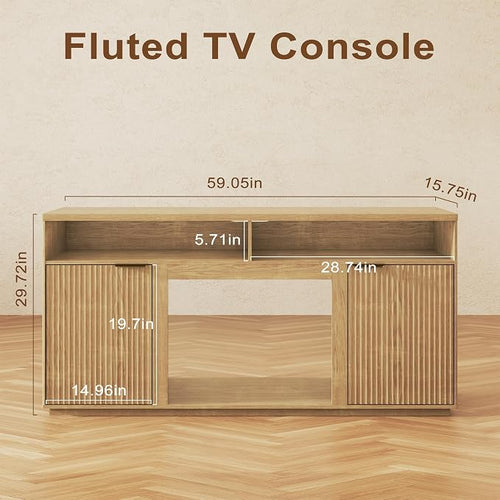 4-Piece Fluted Living Room Set Includes 31.5" Fluted Lift Top Coffee Table - Image 2