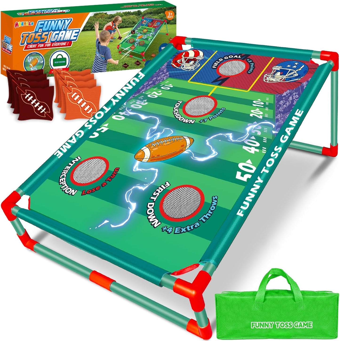 Bean Bag Toss Game for Kids, Outside Toys for 3 4 5 6 7 8 Years Old Boys Girls, Fun Outdoor Activities Game for for Family Party, Ideal Birthday for Ages 4-8 Toddlers