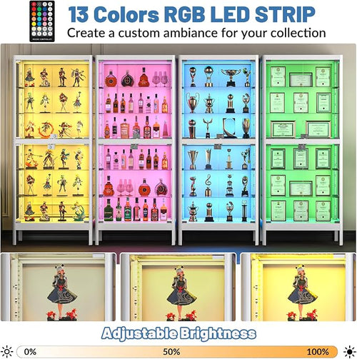 6-Tier Glass Display Cabinet - Image 2