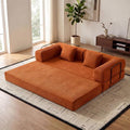 ZEIINPA Convertible Folding Couch Bed, Comfy Corduroy Sleeper Floor Sofa Bed by ZEIINPA