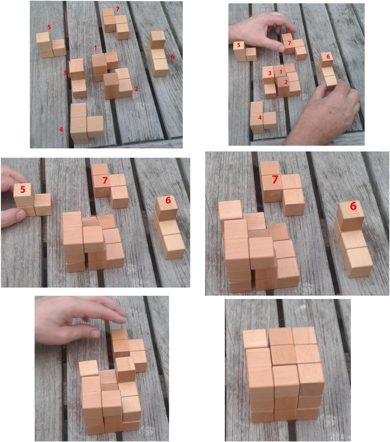 TOWO Large Wooden Soma Cube Puzzle - Brain Teaser Puzzle IQ Logic Math Puzzle for Kids and Adults - Mens Gift Sets-Gift Sets for Him-Gifts for Men Who Have Everything- Stocking Fillers Stuffers