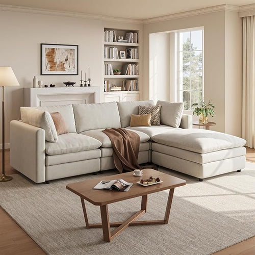 97" Modular Sectional Sofa, L Shaped Cloud Couches by TROMIRY