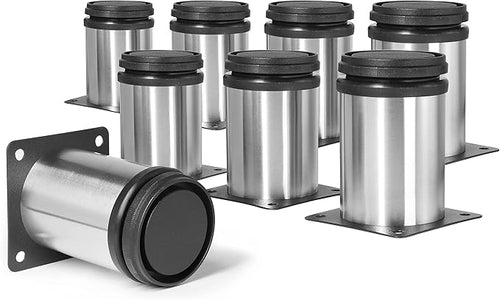 3 Inch Metal Furniture Legs Stainless Steel Adjustable Legs Silver Table Legs by Masendelk