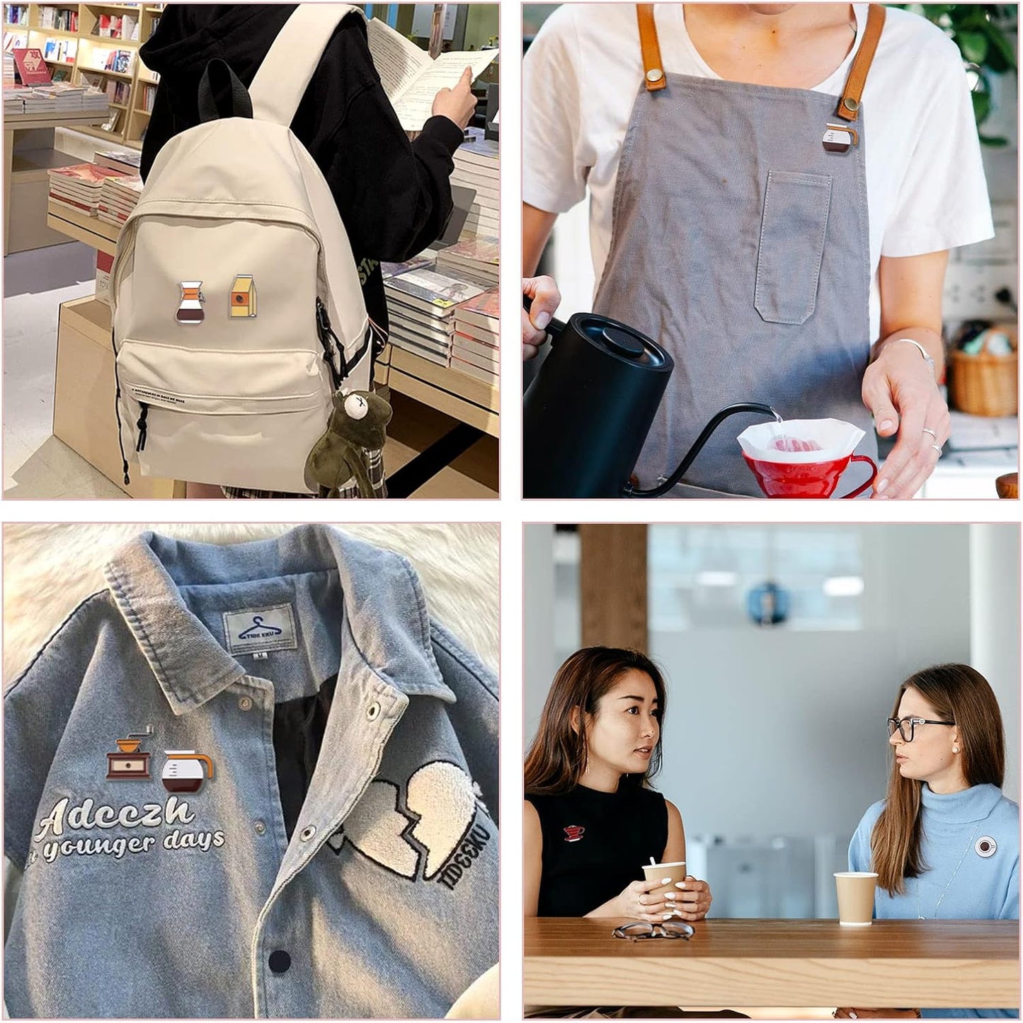 Mixed Enamel Pins for Backpacks, Beadthoven Cute Enamel Brooch Pins Set, Funny Backpack Pins, Aesthetic Lapel Badge Pins Bulk for DIY Clothes Accessories Holiday Gifts