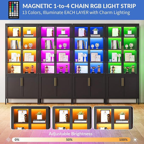 6-Tier Glass Display Cabinet - Image 2
