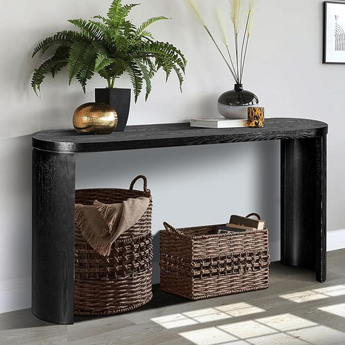 60'' Console Table Sofa Table Thick Top Entryway Table, Hallway Table by LynHomeFurnitureMall