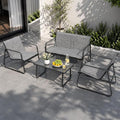 Kozyard Sofia 4-Piece Patio Conversation Set, Outdoor Furniture Set by Kozyard