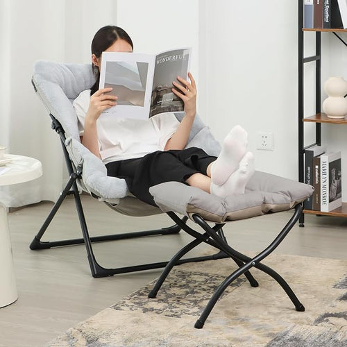 15" Folding Ottoman, Foldable Footrest Stool, Portable Small Foot Stool - Image 2