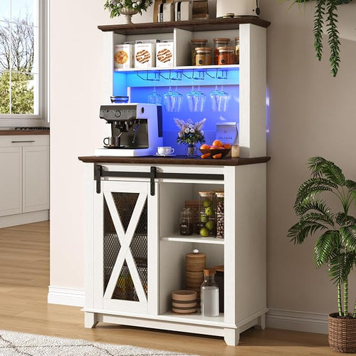 31.5"Wide Farmhouse Coffee Bar Cabinet by Hlivelood