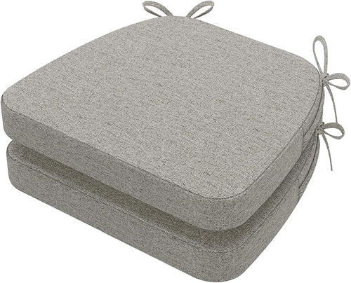 AAAAAcessories D-Shaped Chair Cushions, Machine-Washable Cover, Khaki Gray by AAAAAcessories