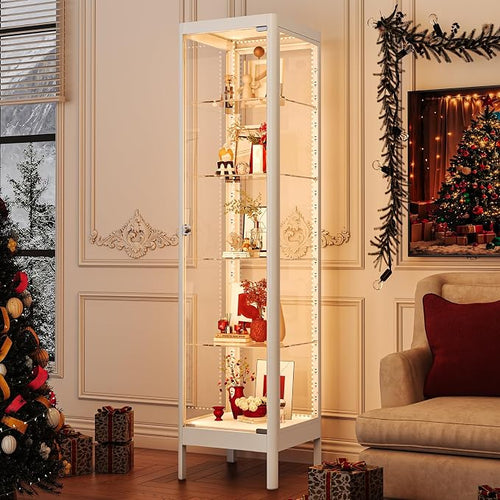 5-Tier Glass Display Cabinet by WOOWDEPOTBetterYourLife