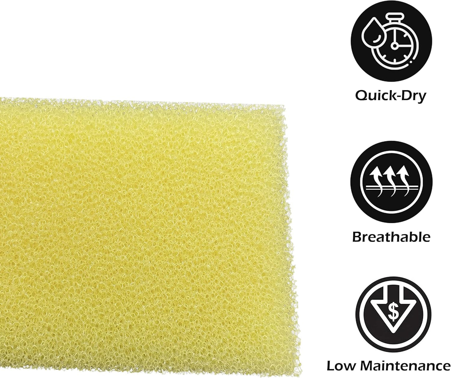 FoamRush 11" x 24" x 24" Water-Resistant Dry Fast Outdoor Upholstery Foam Sheet for Outdoor & Marine Furniture (Chair Cushion Foam for Patio Furniture, Boat Seat Cushion Replacement)