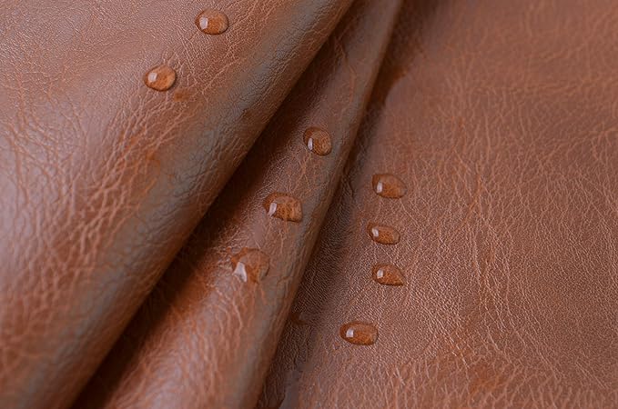 Wento Thick 3 Yard Faux Leather Fabric Soft Skin Grain PU Leather - Image 4