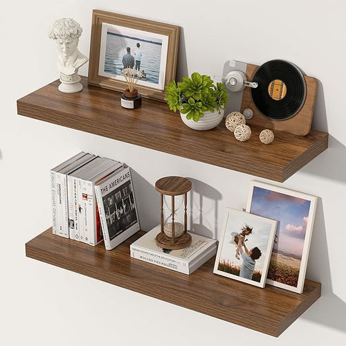 24 Inch Floating Shelves, 12 Inch Deep Floating Shelves by Unknown