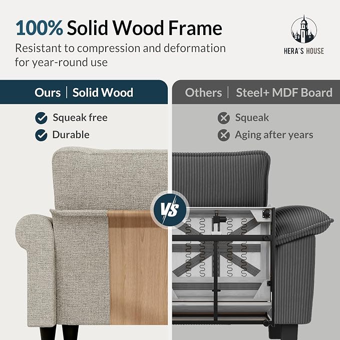 HERA'S HOUSE 2 Pieces Modular Sectional Sofa Sets, Oversized Couch Set - Image 7