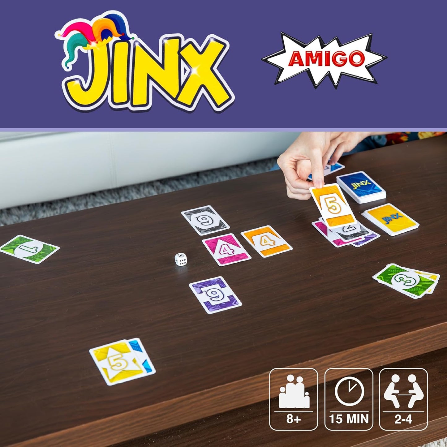 Jinx – Fast-Paced Dice and Card Collection Game for 2-4 Players – Roll, Collect & Score – Fun Family Game for Kids and Adults Ages 8+