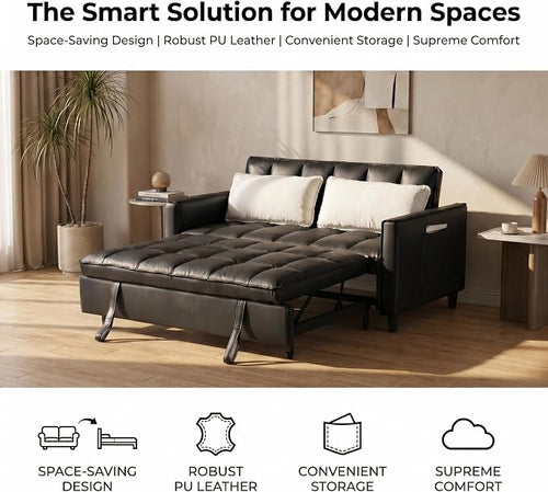 3 in 1 Convertible Sofa Bed, Loveseat Sleeper Sofa - Image 2