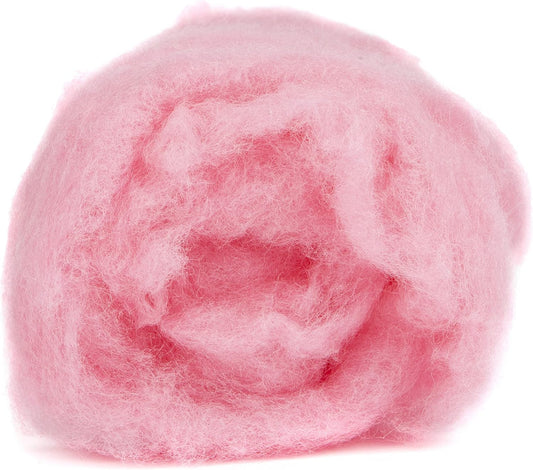 Desert Breeze Distributing Maori Wool Carded Batting, 100% Natural New Zealand Wool Made by DHG in Italy for Needle Felting, 3.5 OZ, 27 Micron, Color Bubblegum Pink