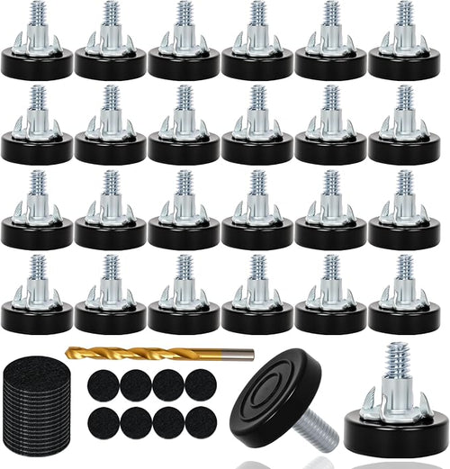 24 PCS M6 Thread Furniture Feet Levelers, Furniture Leveling Feet by Eunenete