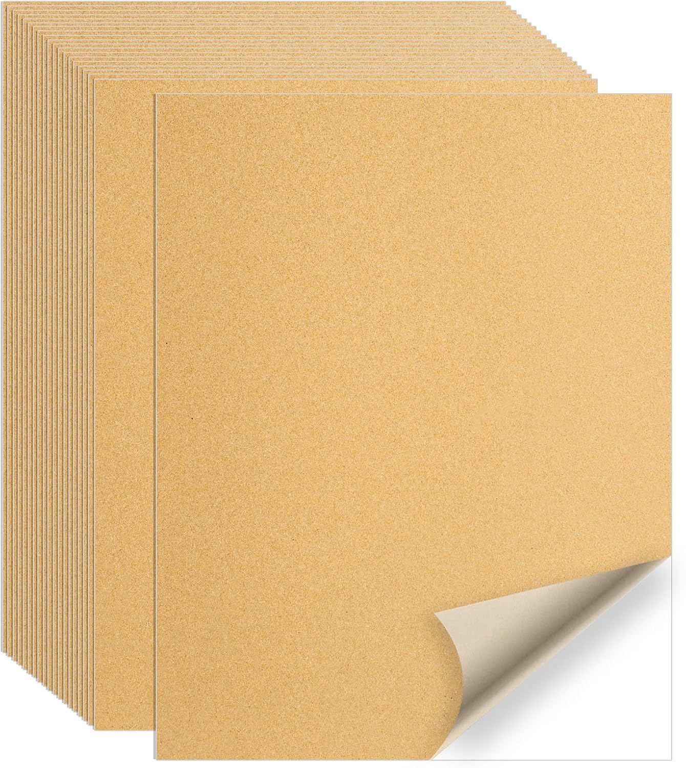 Kraft Printable Sticker Paper, 20 Sheets Brown Printable Sticker Paper, Laser/Inkjet Printing- Matte Ktaft, Letter Size (8.5" x 11")