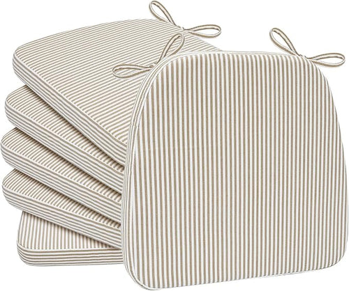 AAAAAcessories D-Shaped Chair Cushions, Machine-Washable Cover, Natural Sand by AAAAAcessories