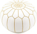 Marrakesh Gallery Genuine Leather Round Pouf Unstuffed by MarrakeshGallery