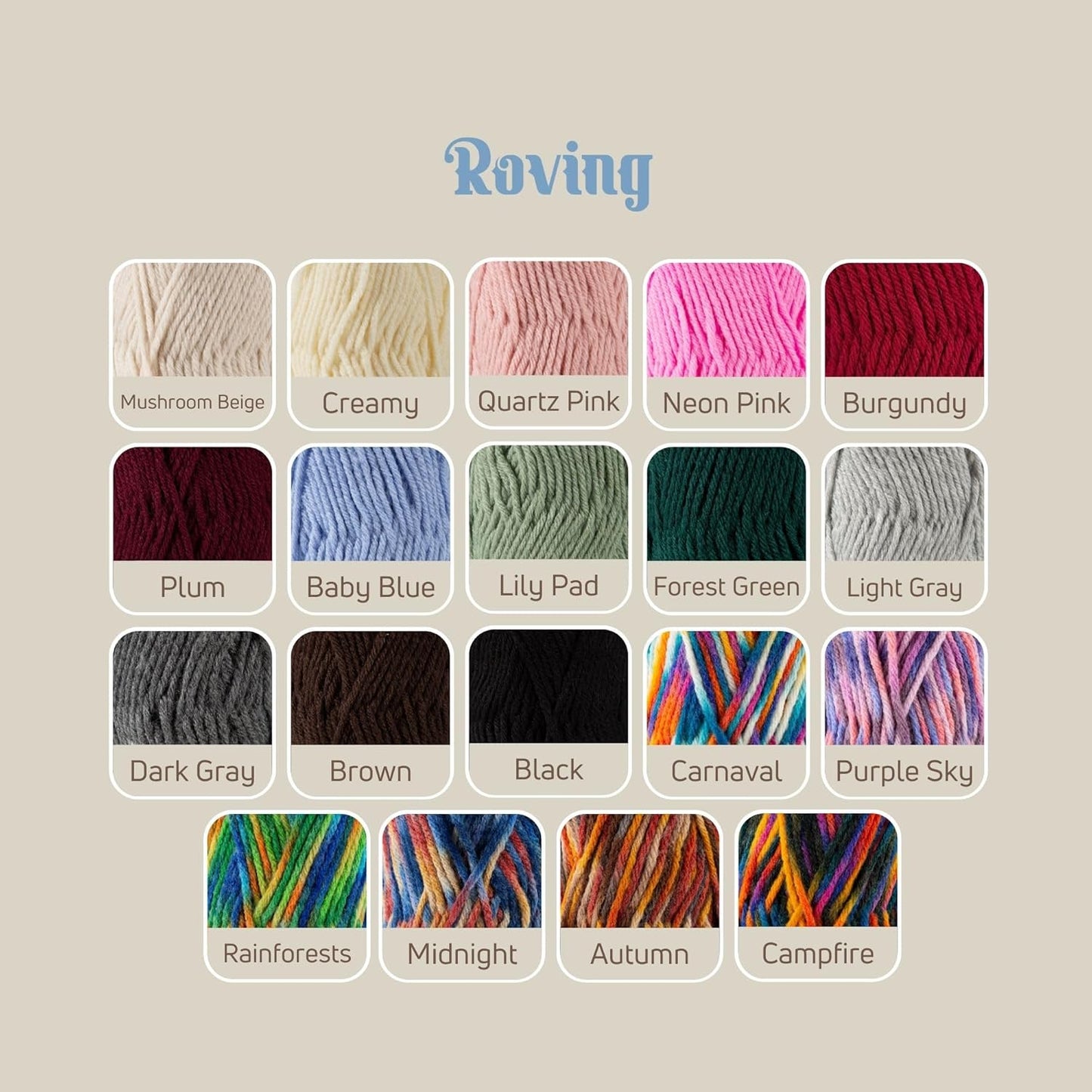 Sensy Roving Multi Color Yarn, 3.5 oz, 132 Yards, Gauge 5 Bulky (Rainforests)