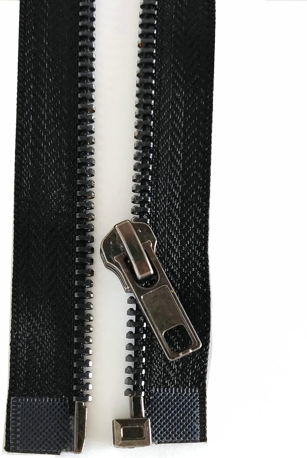Leekayer 2PCS #5 27 Inch Zipper Black Nickel Teeth Zipper Black Metal Zipper Open End Zipper for Repair Coat Jacket