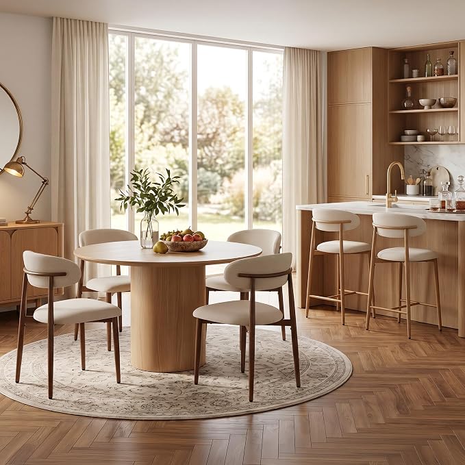 UVV Dining Chairs Set of 6, Metal Kitchen Chairs - Image 4