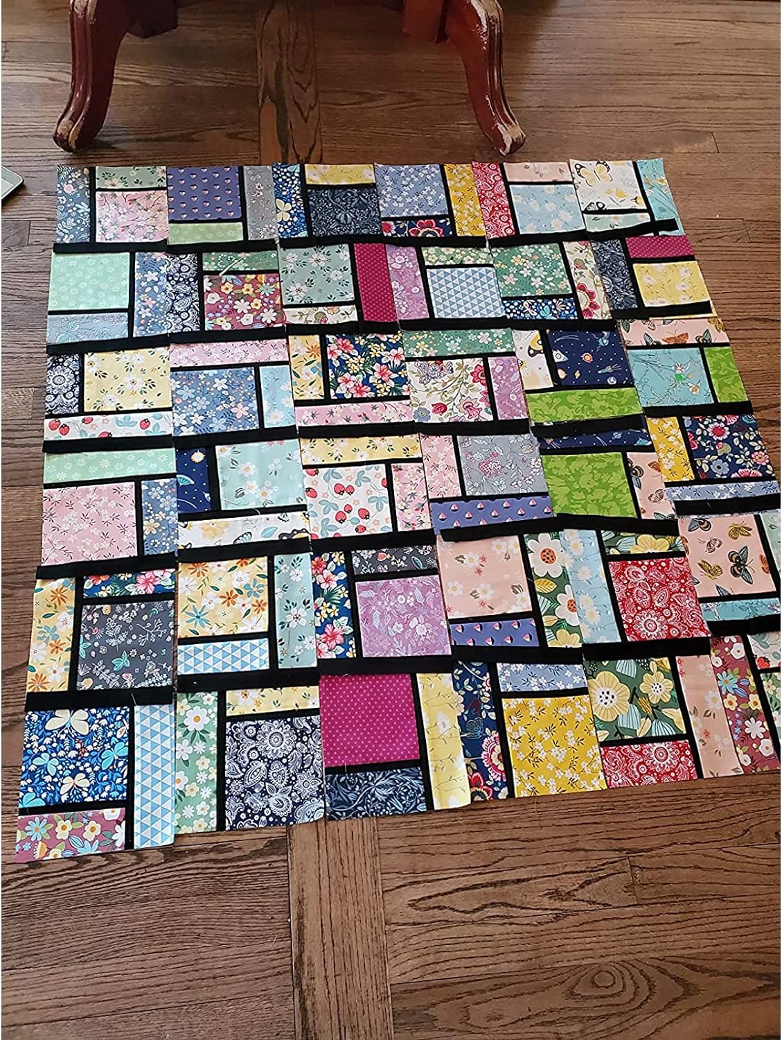 HANPATQUI 50PCS 8 x 8 inch Floral 100% Cotton Fat Quarters Fabric for Sewing and Quilting Bundles Precut Fabric Square for DIY Craft Patchwork…