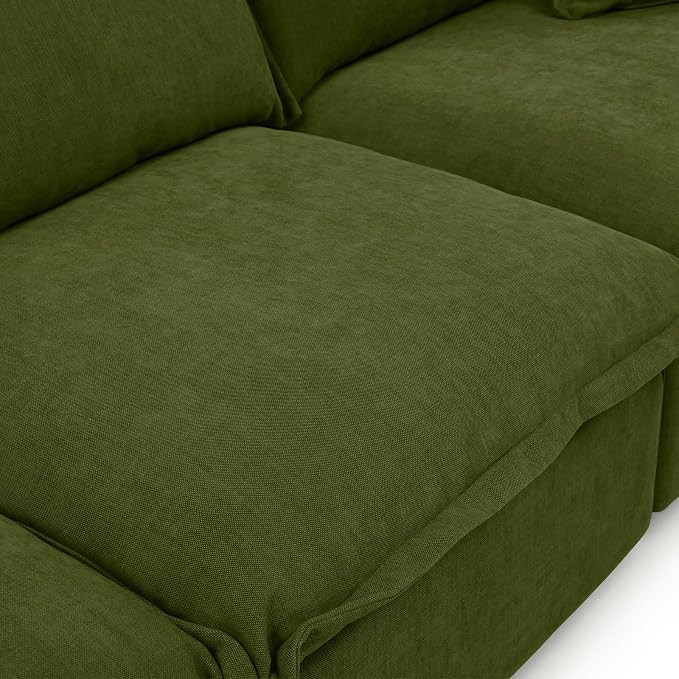 2 Seat with Ottoman L Shape Modular Sectional Couch Sofa - Image 7