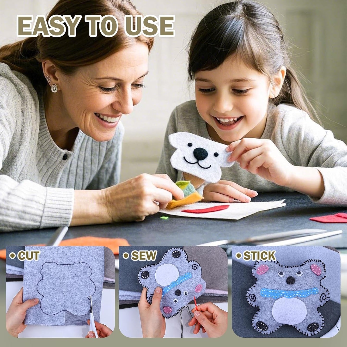 12 Rolls 8"x35"(20.5x90cm) 1.4mm Thick Soft Felt Fabric Sheet 12 Assorted White Grey Series Colors Felt Pack for DIY Craft Sewing Squares Nonwoven Patchwork