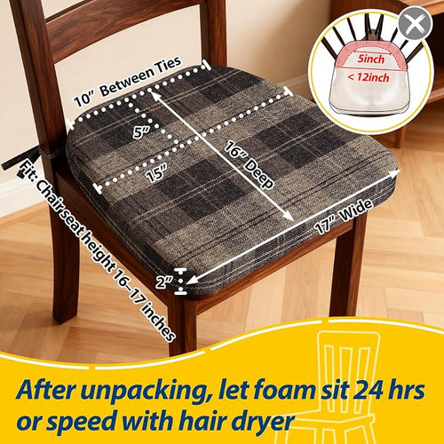 AAAAAcessories D-Shaped Chair Cushions, Machine-Washable Cover - Image 2