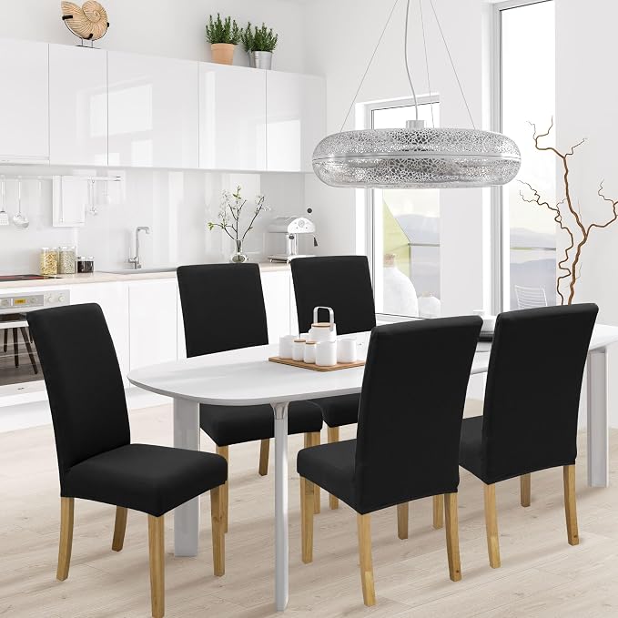 BIETYONE Stretch Dining Chair Covers Set of 2, Soft Removable Washable Kitchen - Image 2