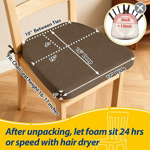 AAAAAcessories D-Shaped Chair Cushions, Machine-Washable Cover - Image 2