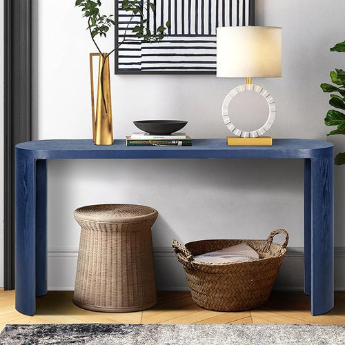 60'' Console Table Sofa Table Thick Top Entryway Table, Hallway Table by LynHomeFurnitureMall