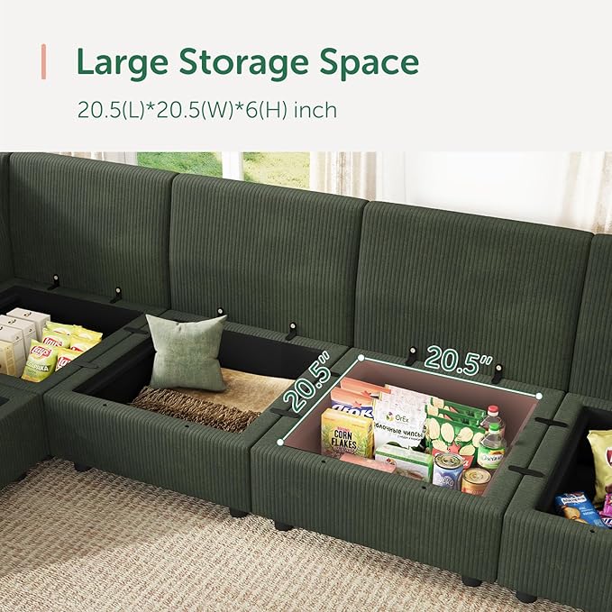 HONBAY Modular Sectional Sofa Couch - Image 4