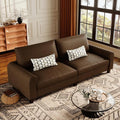 EASE MOOSE 70.6" Faux Leather Loveseat Sofa, Deep Seat Waterproof and by EASEMOOSE