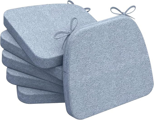 AAAAAcessories D-Shaped Chair Cushions, Machine-Washable Cover, Light Blue by AAAAAcessories