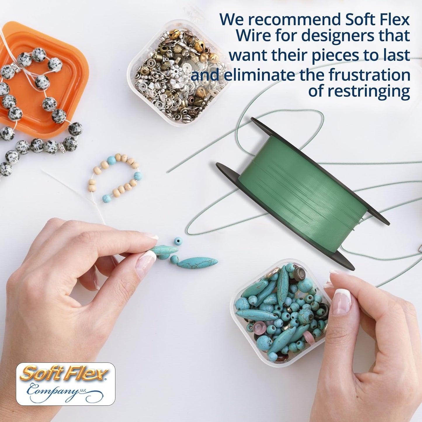 Soft Flex 49 Strand Beading Wire - Medium 0.19 Diameter - 30 Feet Nylon Design Wire