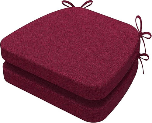 AAAAAcessories D-Shaped Chair Cushions, Machine-Washable Cover, Wine Red by AAAAAcessories