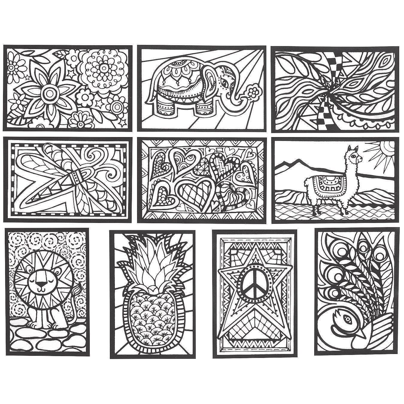 S&S Worldwide Velvet Art To Go! 2 Spiral Bound Coloring Books w/Perforated Cardstock Pages, Fuzzy, Felt, Great for Travel: Planes, Cars, Backpacks, 20 Different Projects Total, Kids & Adults, 4"x6".