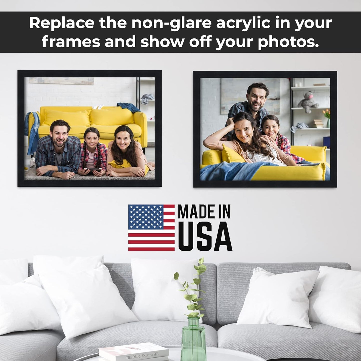 Non-Glare Acrylic Replacement for 10x15 Picture Frame, Replacement Plexiglass for 10x15 Photo Frame, UV-Resistant Non-Glare Acrylic Cover Sheet