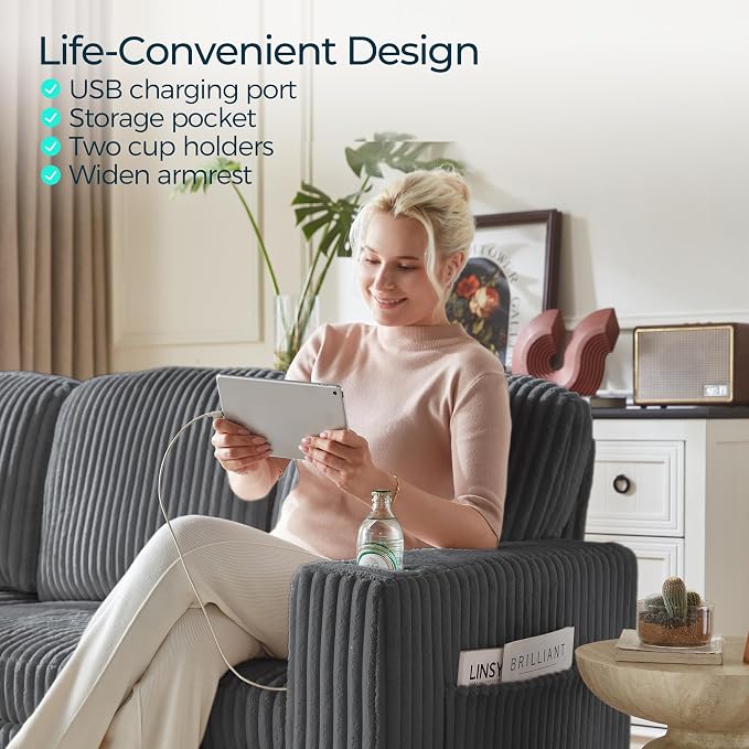 LINSY HOME Sectional Sleeper Sofa - Image 6